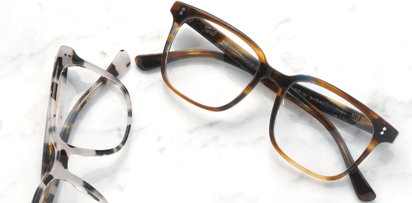 Two pairs of Forall Frameworks eyeglasses. Image supplied by Forall Frameworks