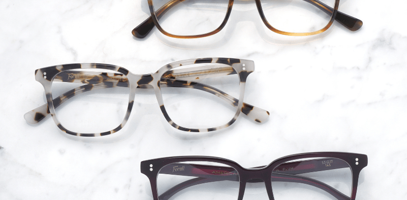 Two pairs of Forall Frameworks eyeglasses. Image supplied by Forall Frameworks
