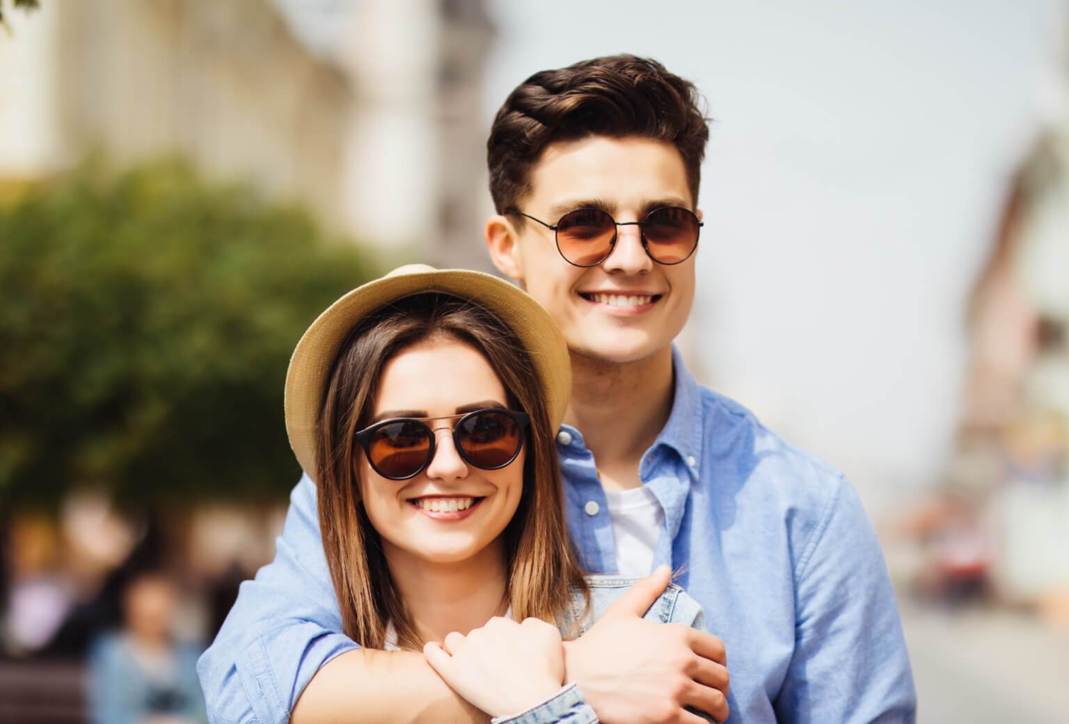 Couple enjoying the summer on beach